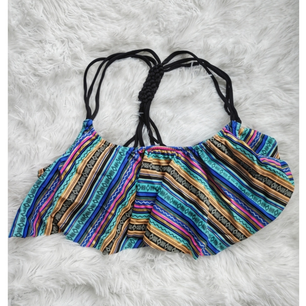 VS Pink Flouncy Bikini Top